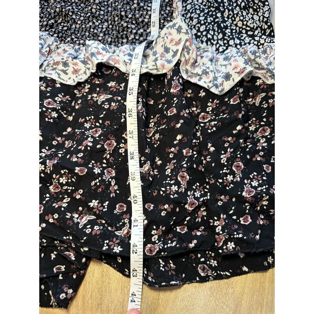 Free People Yesica Mixed Floral Maxi Dress Black Pink Size Size 4 Cottagecore - Picture 8 of 8